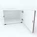 Armonia Comoda alba cu o usa cu sistem "PUSH TO OPEN" front MDF Cedru